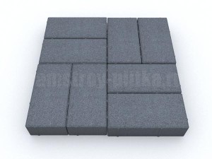 Тротуарная плитка «брусчатка» 7П.6 черная
